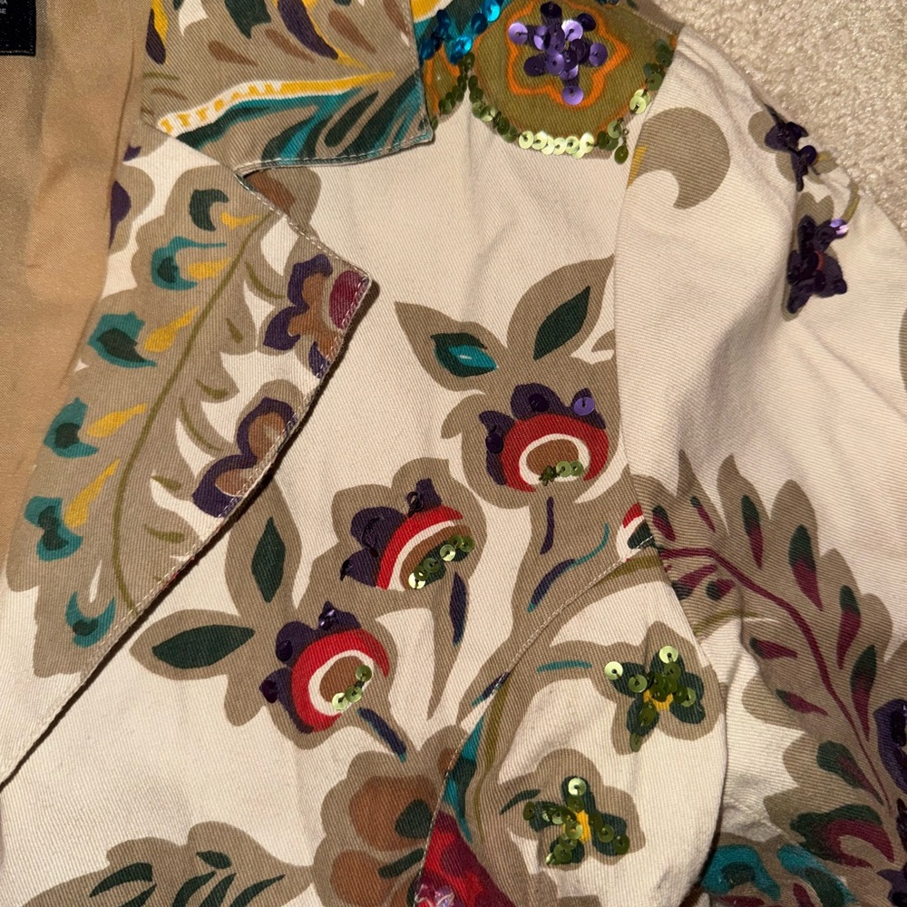 Arden B. Floral sequin Blazer Jacket - Picture 3 of 6